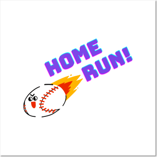 Baseball Home Run | Baseball Gift Ideas | Softball Gift Ideas | Sports Enthusiast | Game Day Posters and Art